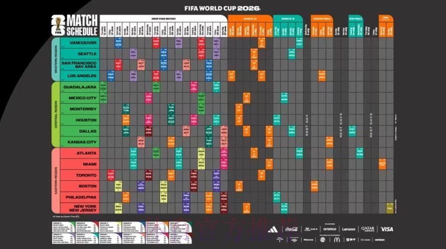 2026世界杯完整赛程高清版比赛时间表怎么查